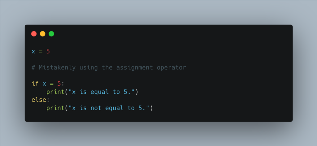 valid assignment operator in python